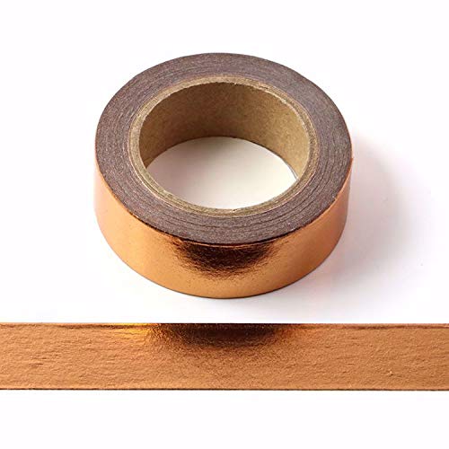 Syntego Masking Tape Washi-Klebeband, dekorativ, selbstklebend, 15 mm x 10 m (Kupfer) von Syntego