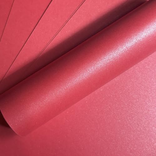 Perlglanz-Papier von Syntego in Kaiserrot, A4, doppelseitig, 120 g/m², geeignet für Tintenstrahl- und Laser-Drucker, 10 Stück Perlglanz-Papier von Syntego in Kaiserrot, A4, doppelseitig, 120 g/m², geeignet für Tintenstrahl- und Laser-Drucker, 10 Stück von Syntego