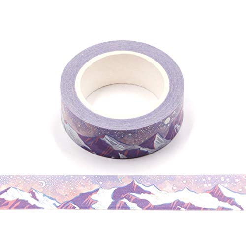 Snow Mountain Washi-Klebeband, Silberfolie, geprägt, Mond und Sterne, 15 mm x 10 m Snow Mountain Washi-Klebeband, Silberfolie, geprägt, Mond und Sterne, 15 mm x 10 m von Syntego