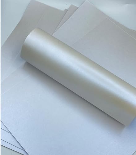 Syntego 10 Blatt A4 Glasur Blau Perlglanz-Karton - Elfenbein mit blauem Schimmer, doppelseitig, 300 g/m² Einband zum Basteln, Scrapbooking, Kartenherstellung von Syntego