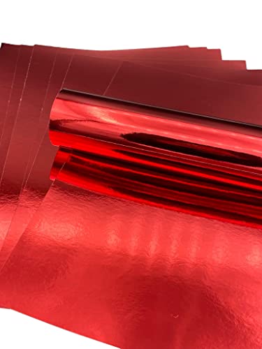Syntego 10 Blatt A4 Premium Reflektierendes Spiegeleffektpapier einseitig 140 g/m² Text (rot) von Syntego