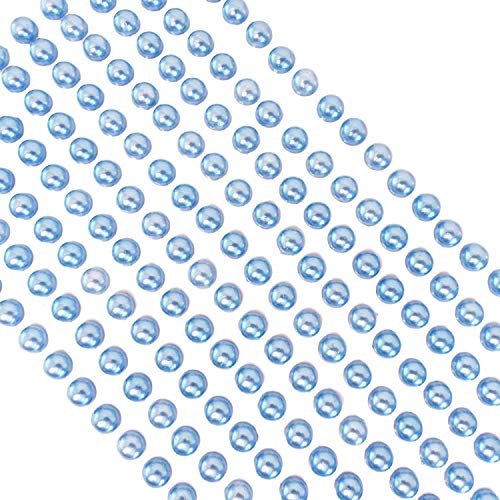 Syntego 500 x selbstklebende Perlen, Edelsteine, 3 mm, Mini-Perlen mit flacher Rückseite, runde Perlen, Streifen, Verzierungen, Blau Syntego 500 x selbstklebende Perlen, Edelsteine, 3 mm, Mini-Perlen mit flacher Rückseite, runde Perlen, Streifen, Verzierungen, Blau von Syntego