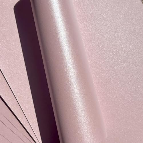 Syntego A4 Blütenblätter Rose Perlglanz-Schimmer Papier, doppelseitig geeignet für Tintenstrahl- und Laserdrucker 50 x 120 g/m² (Rose) von Syntego