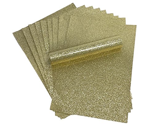 Syntego A4 Glitzerpapier, glitzernd, weich, fusselfrei, dick, 150 g/m², 40 lb, 10 Blatt (Gold) von Syntego