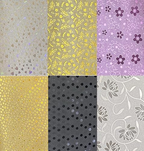 Syntego Glitzer-Kartonpapier, A4, glitzerndes Papier, Premium-Bastelpapier, selbstklebend, Glitzer-Aufkleberpapier für Kunstprojekte, Geschenkverpackungen, Party, 6 geprägte Designs, 80 g/m², 60 Blatt Syntego Glitzer-Kartonpapier, A4, glitzerndes Papier, Premium-Bastelpapier, selbstklebend, Glitzer-Aufkleberpapier für Kunstprojekte, Geschenkverpackungen, Party, 6 geprägte Designs, 80 g/m², 60 Blatt von Syntego