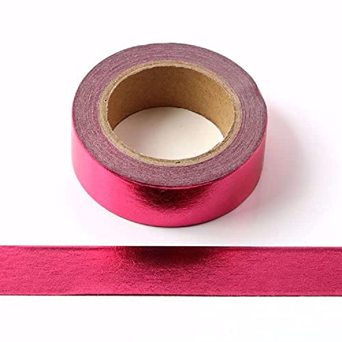 Syntego Masking Tape Washi-Klebeband, dekorativ, selbstklebend, 15 mm x 10 m (Heiß Rosa) von Syntego