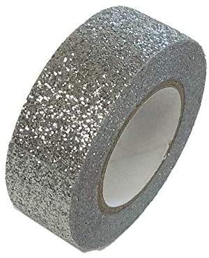 Syntego Rollen selbstklebendes, klebriges, glitzerndes Washi-Klebeband für dekoratives Handwerk, 15 mm x 5 Meter 2 Silber Syntego Rollen selbstklebendes, klebriges, glitzerndes Washi-Klebeband für dekoratives Handwerk, 15 mm x 5 Meter 2 Silber von Syntego