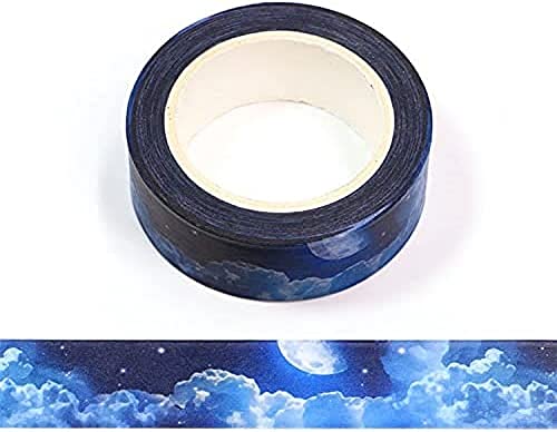 Washi-Klebeband, Motiv: Dreamy Night Sky, dekorativ, 15 mm x 10 m Washi-Klebeband, Motiv: Dreamy Night Sky, dekorativ, 15 mm x 10 m von Syntego