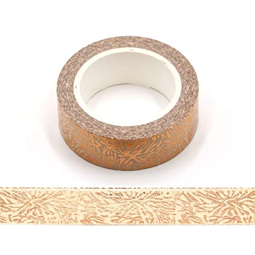 Washi-Klebeband, Motiv: Schneeblumen, Goldfolie, dekoratives Abdeckband, 15 mm x 10 m Washi-Klebeband, Motiv: Schneeblumen, Goldfolie, dekoratives Abdeckband, 15 mm x 10 m von Syntego