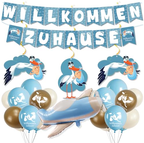Syoulin- Willkommen Zuhause Baby,22Stück Welcome Home Baby,Perfekt für eine Willkommens-zurück-Party zur Taufe eines Jungen Syoulin- Willkommen Zuhause Baby,22Stück Welcome Home Baby,Perfekt für eine Willkommens-zurück-Party zur Taufe eines Jungen von Syoulin