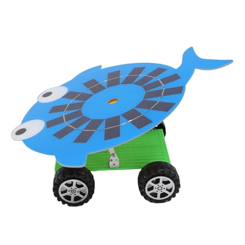 Solarauto -Spielzeug 5W Monokristalline Silizium -Solarpanel, Lustiges und Pädagogisches Mini -Auto mit Cartoon Fischdesign, Ideal für Wissenschaftliche Experiment und Bildung von Syrisora