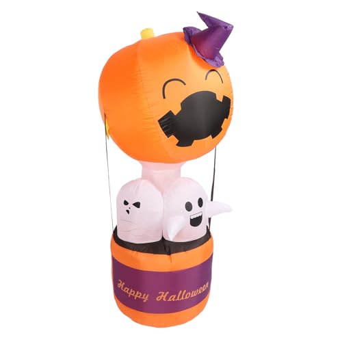 Syrisora 1,8 M Aufblasbarer Geister Ballon, 6 Fuß Halloween LED Beleuchteter -Blow-Up- für Yard Garden Party, mit Wasser Beständigem Wind Dichtem Reißbarem Material (EU -Stecker 220-240V) von Syrisora