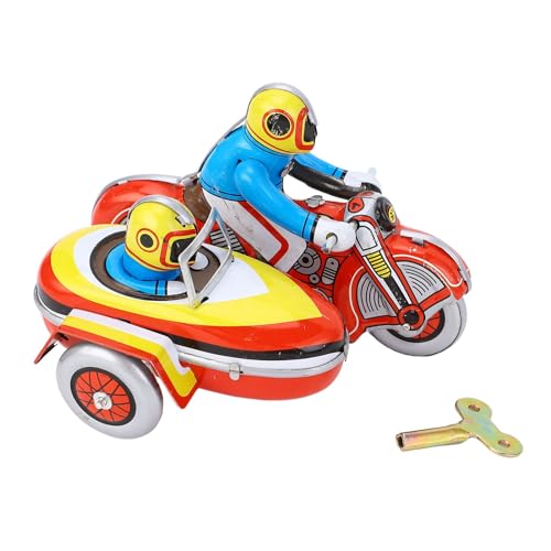 Syrisora ​​Retro-Spielzeug Zum Aufziehen, Dreirädriges Motorrad, Eisen-Vintage-Uhrwerk-Spielzeug für Tischdekorationen, Sammler-Motorrad-Spielzeug-Geschenk von Syrisora
