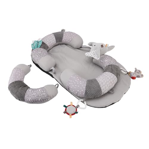 Syrisora Soft Fabric Baby Play Matte Zum Krabbeln und Sitzende Praxis, Frühschulentwicklungsspielzeug, mit Abnehmbarem Spielzeug, Sitzendes Unterstützungskissen Syrisora Soft Fabric Baby Play Matte Zum Krabbeln und Sitzende Praxis, Frühschulentwicklungsspielzeug, mit Abnehmbarem Spielzeug, Sitzendes Unterstützungskissen von Syrisora