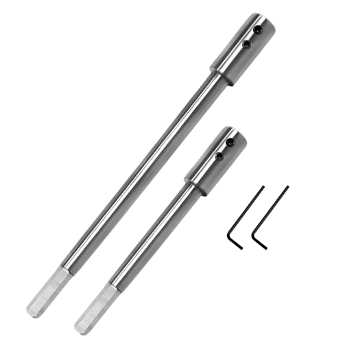 Syrvnto 2 Stücke Verlängerungsschaft Set, 254 mm und 178 mm Extra Lang verlängerung für forstnerbohrer mit 3/8"-schaft für besonders tiefe Lochfräsungen, Durchbrüche,Tiefbohrungen in Holz, Möbelbau Syrvnto 2 Stücke Verlängerungsschaft Set, 254 mm und 178 mm Extra Lang verlängerung für forstnerbohrer mit 3/8"-schaft für besonders tiefe Lochfräsungen, Durchbrüche,Tiefbohrungen in Holz, Möbelbau von Syrvnto