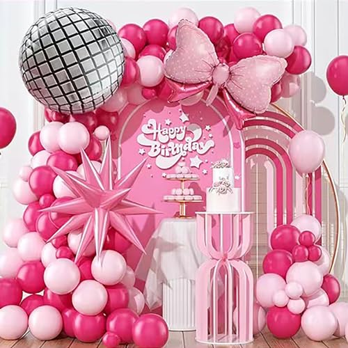 Syunyin Luftballon Girlande Rosa, Luftballons Geburtstag, 107 Stück Ballon Girlande Ballonbogen Helium Ballons Ballongirlande Party Deko Geburtstagsdeko für Mädchen Frauen von Syunyin