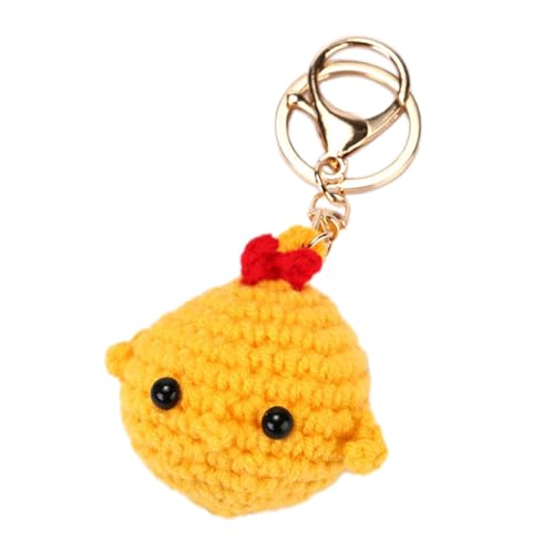 SyxhHzm 1 Stück Hühnerküken Schlüsselanhänger,Handgefertigter gehäkelter Hühnerküken,Plüsch,Zubehör für Rucksäcke, Schlüsselanhänger aus Strickgarn, Charms, Geschenke SyxhHzm 1 Stück Hühnerküken Schlüsselanhänger,Handgefertigter gehäkelter Hühnerküken,Plüsch,Zubehör für Rucksäcke, Schlüsselanhänger aus Strickgarn, Charms, Geschenke von SyxhHzm