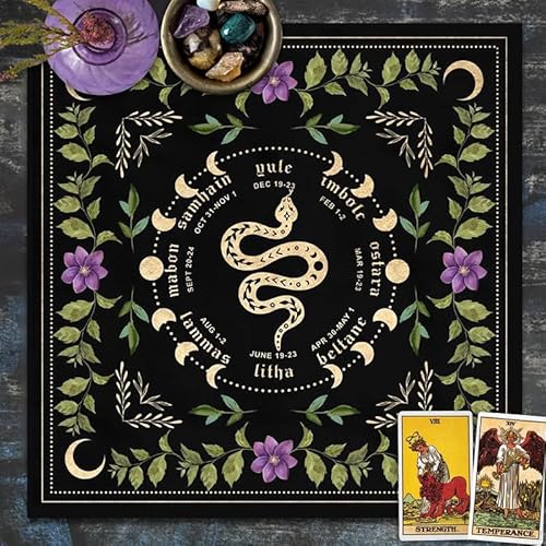 Syzplnwy Vintage-Tarot-Tischdecke, 75 x 75 cm, Astrologie-Wahrsagetuch mit nordischem Design, für Tarot-Lesen, Altar-Dekoration und Kartenspiele Syzplnwy Vintage-Tarot-Tischdecke, 75 x 75 cm, Astrologie-Wahrsagetuch mit nordischem Design, für Tarot-Lesen, Altar-Dekoration und Kartenspiele von Syzplnwy