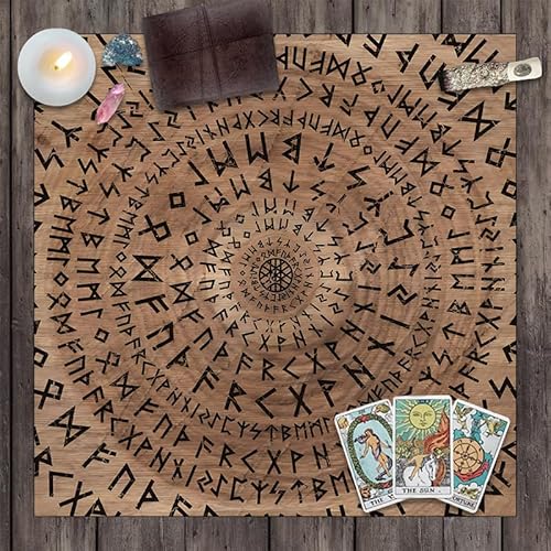 Syzplnwy Vintage-Tarot-Tischdecke, 75 x 75 cm, Astrologie-Wahrsagetuch mit nordischem Design, für Tarot-Lesen, Altar-Dekoration und Kartenspiele Syzplnwy Vintage-Tarot-Tischdecke, 75 x 75 cm, Astrologie-Wahrsagetuch mit nordischem Design, für Tarot-Lesen, Altar-Dekoration und Kartenspiele von Syzplnwy