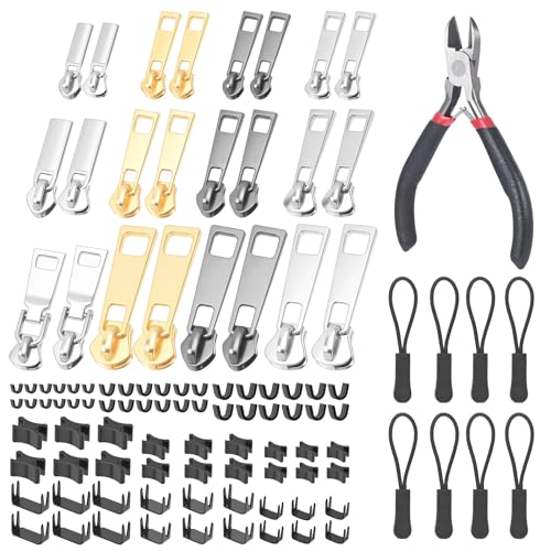 Szaboviktoria 105 Stück Reißverschluss Reparatur Set, Reißverschluss Zipper, Reißverschluss Reparaturset, Reißverschluss Reparieren, Zipper Repair Kit, Zum Reparieren Von Jeans, Mänteln, Jacken Szaboviktoria 105 Stück Reißverschluss Reparatur Set, Reißverschluss Zipper, Reißverschluss Reparaturset, Reißverschluss Reparieren, Zipper Repair Kit, Zum Reparieren Von Jeans, Mänteln, Jacken von Szaboviktoria