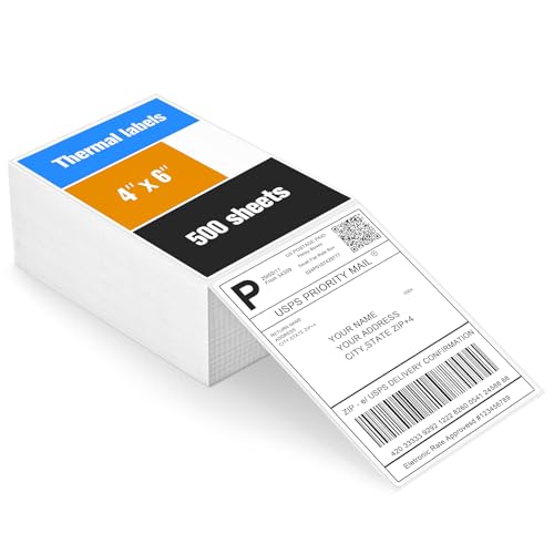 Szaboviktoria Shipping Labels 4 x 6 Thermal Labels 100 x 150 mm,500 Stück wasserdichte Versandetiketten für Thermodrucker,thermoetiketten Szaboviktoria Shipping Labels 4 x 6 Thermal Labels 100 x 150 mm,500 Stück wasserdichte Versandetiketten für Thermodrucker,thermoetiketten von Szaboviktoria