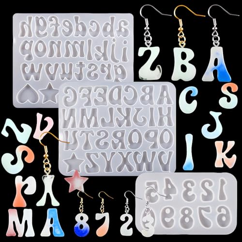 Szcelling Mini-Alphabet-Formen für Kunstharz, Zahlen, Schlüsselanhänger, Buchstaben, Epoxidharz, Gießform, 26 englische A-Z, Silikon-Buchstabenform, 0–9, Zahlen für selbstgemachte Halsketten, Ohrringe Szcelling Mini-Alphabet-Formen für Kunstharz, Zahlen, Schlüsselanhänger, Buchstaben, Epoxidharz, Gießform, 26 englische A-Z, Silikon-Buchstabenform, 0–9, Zahlen für selbstgemachte Halsketten, Ohrringe von Szcelling