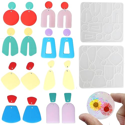 Szcelling Silikonform für geometrische Ohrringe, runde Anhänger, Epoxidharz, runde Form, Schmuckherstellung, Werkzeug, DIY, Damen, baumelnde Ohrringe, Halsketten, Schlüsselanhänger, handgefertigtes Szcelling Silikonform für geometrische Ohrringe, runde Anhänger, Epoxidharz, runde Form, Schmuckherstellung, Werkzeug, DIY, Damen, baumelnde Ohrringe, Halsketten, Schlüsselanhänger, handgefertigtes von Szcelling