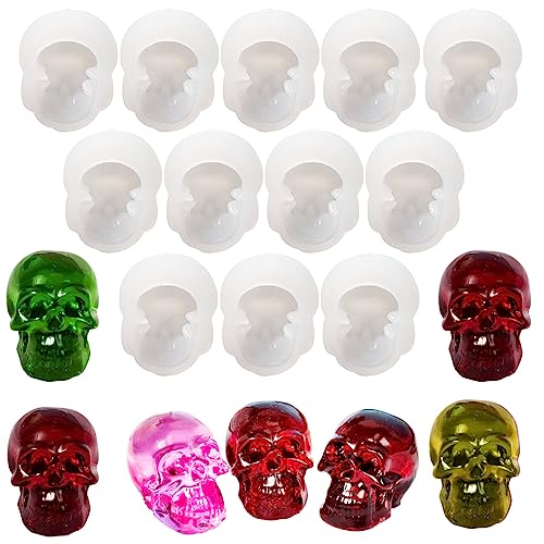 Szecl Mini-3D-Totenkopf-Harz-Form, Skelett, Totenkopf, Kerzen, 3,3 cm, Totenkopf-Schlüsselanhänger, Epoxidharz, Gießform, Halloween, Schmuck, Charm, Armband, Halskette, Anhänger, handgefertigt Szecl Mini-3D-Totenkopf-Harz-Form, Skelett, Totenkopf, Kerzen, 3,3 cm, Totenkopf-Schlüsselanhänger, Epoxidharz, Gießform, Halloween, Schmuck, Charm, Armband, Halskette, Anhänger, handgefertigt von Szcelling