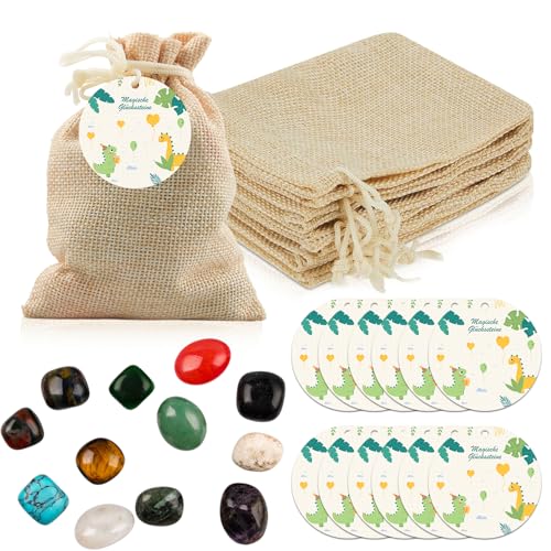12 Stück Glückssteine für Kinder mit Jutesäckchen 10 * 14CM und Runde Hängeetiketten, Bunte Glücksbringer Steine, Party Mitgebsel Glücksbringer Kinder für Adventskalender Gastgeschenke 12 Stück Glückssteine für Kinder mit Jutesäckchen 10 * 14CM und Runde Hängeetiketten, Bunte Glücksbringer Steine, Party Mitgebsel Glücksbringer Kinder für Adventskalender Gastgeschenke von Szhhrxi