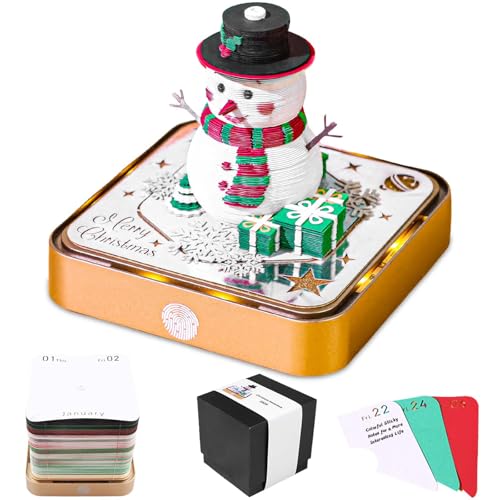 2026 3D Tischkalender-Notizblock, 3D Kalender Abreißen 2026 mit Licht und Klarer Anzeigebox, Schneemann 3D-Notizblock, Kreative 3D Abreißkalender, Papierskulptur Bastel DIY Tischdeco 2026 3D Tischkalender-Notizblock, 3D Kalender Abreißen 2026 mit Licht und Klarer Anzeigebox, Schneemann 3D-Notizblock, Kreative 3D Abreißkalender, Papierskulptur Bastel DIY Tischdeco von Szhhrxi