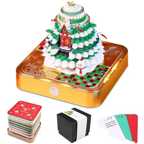 3D Kalender Abreißen 2026, 2026 3D Notizblock Kalender mit Licht und Klarer Anzeigebox, Papierskulptur Weihnachtsbaum 3D-Tischkalender, Tischkalender-Notizblock, Bastel DIY Tischdeco 3D Kalender Abreißen 2026, 2026 3D Notizblock Kalender mit Licht und Klarer Anzeigebox, Papierskulptur Weihnachtsbaum 3D-Tischkalender, Tischkalender-Notizblock, Bastel DIY Tischdeco von Szhhrxi