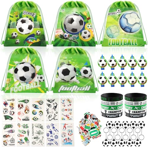 Fußball Party Mitgebsel Kindergeburtstag, Fussball Deko Mitgebsel Jungen mit Silikonarmband Schlüsselanhänger Kordelzug Taschen Tätowierungen Sticker, Give Aways Kindergeburtstag Fussball für Kinder Fußball Party Mitgebsel Kindergeburtstag, Fussball Deko Mitgebsel Jungen mit Silikonarmband Schlüsselanhänger Kordelzug Taschen Tätowierungen Sticker, Give Aways Kindergeburtstag Fussball für Kinder von Szhhrxi