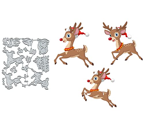 3 Stück Weihnachts-Stanzformen, Hirsch-Elch, Metall, Merry Christmas, Hirsch, Elch, Stanzschablonen, DIY, Scrapbooking, dekorative Prägepapier, Scrapbooking, Kartenherstellung 3 Stück Weihnachts-Stanzformen, Hirsch-Elch, Metall, Merry Christmas, Hirsch, Elch, Stanzschablonen, DIY, Scrapbooking, dekorative Prägepapier, Scrapbooking, Kartenherstellung von Sznilindm