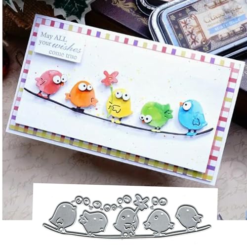 Metall-Stanzformen, Motiv: Vögel auf der Ware, Motiv: Frühlingsbaum, Vogel, Stanzschablonen, DIY, Scrapbooking, dekoratives Prägepapier, Party, Hochzeit, Kartenherstellung, 6 Stück Metall-Stanzformen, Motiv: Vögel auf der Ware, Motiv: Frühlingsbaum, Vogel, Stanzschablonen, DIY, Scrapbooking, dekoratives Prägepapier, Party, Hochzeit, Kartenherstellung, 6 Stück von Sznilindm