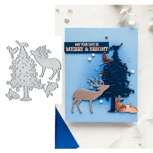Metall-Stanzformen, Motiv: Weihnachtssternenwald, Winter, Motiv: Frohe Weihnachtsbaum, Hirsch, Kaninchen, Stanzschablonen, Stanzschablonen, DIY, Scrapbooking, Prägepapier, Party, Hochzeit, Metall-Stanzformen, Motiv: Weihnachtssternenwald, Winter, Motiv: Frohe Weihnachtsbaum, Hirsch, Kaninchen, Stanzschablonen, Stanzschablonen, DIY, Scrapbooking, Prägepapier, Party, Hochzeit, von Sznilindm