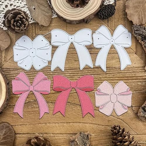 Metall-Stanzformen, Weihnachtsgeschenke, Schleifen, Schleife, Geschenkbox, Stanzschablonen, DIY, Scrapbooking, dekoratives Prägepapier, Scrapbooking, Kartenherstellung, 3 Stück Metall-Stanzformen, Weihnachtsgeschenke, Schleifen, Schleife, Geschenkbox, Stanzschablonen, DIY, Scrapbooking, dekoratives Prägepapier, Scrapbooking, Kartenherstellung, 3 Stück von Sznilindm