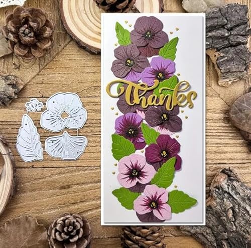 Metall-Stanzformen mit Stiefmütterchen-Motiv, Motiv: Frohe Weihnachten, Blume, Blätter, Stanzschablonen, DIY, Scrapbooking, dekorative Prägung, Papier, Scrapbooking, Kartenherstellung Metall-Stanzformen mit Stiefmütterchen-Motiv, Motiv: Frohe Weihnachten, Blume, Blätter, Stanzschablonen, DIY, Scrapbooking, dekorative Prägung, Papier, Scrapbooking, Kartenherstellung von Sznilindm