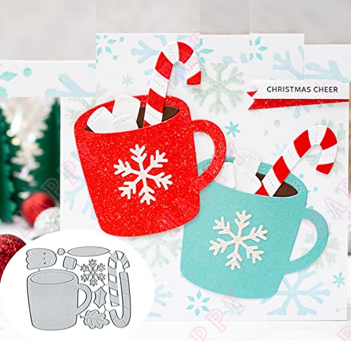 Weihnachts-Schneeflocken-Tasse, Metall-Stanzformen, Merry Christams, Schneeblumen, Blätter, Stanzschablonen, DIY, Scrapbooking, dekorative Prägepapier, Scrapbooking, Kartenherstellung Weihnachts-Schneeflocken-Tasse, Metall-Stanzformen, Merry Christams, Schneeblumen, Blätter, Stanzschablonen, DIY, Scrapbooking, dekorative Prägepapier, Scrapbooking, Kartenherstellung von Sznilindm