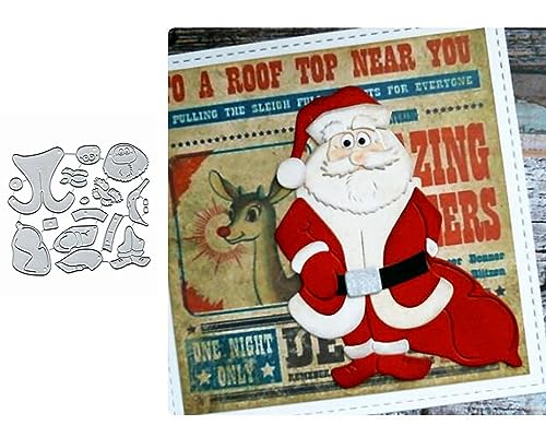 Metall-Stanzformen für Kartenherstellung, Weihnachtsmann, Elch, Elf, Stanzformen, Schablonen, DIY, Scrapbooking, Album, dekoratives Prägepapier, Karten, Prägung, Handwerk Metall-Stanzformen für Kartenherstellung, Weihnachtsmann, Elch, Elf, Stanzformen, Schablonen, DIY, Scrapbooking, Album, dekoratives Prägepapier, Karten, Prägung, Handwerk von Sznilindm