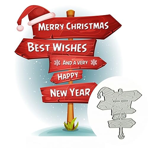 Weihnachtsschild-Metall-Stanzformen, Motiv: Merry Christams Hat Lable Tag, Stanzschablonen, DIY, Scrapbooking, dekoratives Prägepapier, Scrapbooking, Kartenherstellung Weihnachtsschild-Metall-Stanzformen, Motiv: Merry Christams Hat Lable Tag, Stanzschablonen, DIY, Scrapbooking, dekoratives Prägepapier, Scrapbooking, Kartenherstellung von Sznilindm