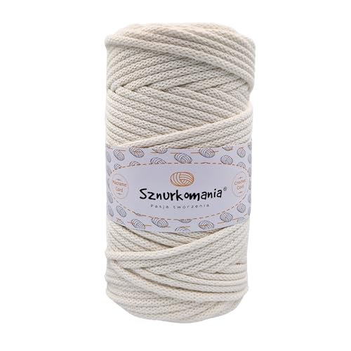 Baumwollkordel 5mm 100m, 46 Farben, Weiß Farbe, Makramee Garn, Baumwollgarn, geflochtene Baumwollkordel 5mm mit Kern, Makramee Kordel, Häkelkordel, Makramee Seil, Kordel 5mm Baumwollkordel 5mm 100m, 46 Farben, Weiß Farbe, Makramee Garn, Baumwollgarn, geflochtene Baumwollkordel 5mm mit Kern, Makramee Kordel, Häkelkordel, Makramee Seil, Kordel 5mm von Sznurkomania