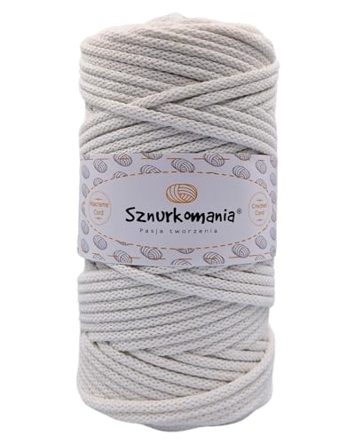 Baumwollkordel 5mm 100m, 46 Farben, Weiß Farbe, Makramee Garn, Baumwollgarn, geflochtene Baumwollkordel 5mm mit Kern, Makramee Kordel, Häkelkordel, Makramee Seil, Kordel 5mm Baumwollkordel 5mm 100m, 46 Farben, Weiß Farbe, Makramee Garn, Baumwollgarn, geflochtene Baumwollkordel 5mm mit Kern, Makramee Kordel, Häkelkordel, Makramee Seil, Kordel 5mm von Sznurkomania