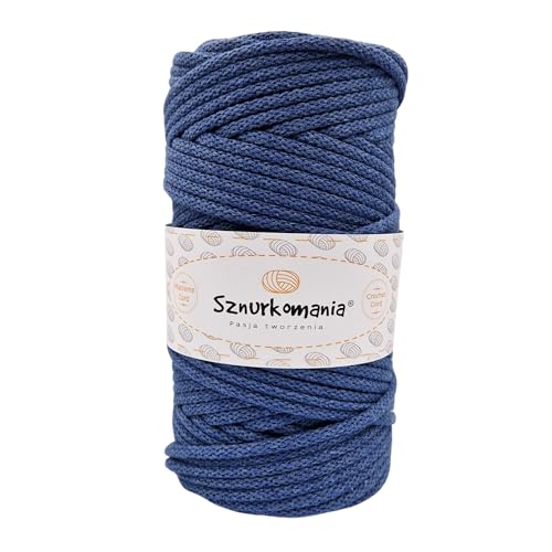 Baumwollkordel 5mm 100m, 46 Farben, Jeans Farbe, Makramee Garn, Baumwollgarn, geflochtene Baumwollkordel 5mm mit Kern, Makramee Kordel, Häkelkordel, Makramee Seil, Kordel 5mm Baumwollkordel 5mm 100m, 46 Farben, Jeans Farbe, Makramee Garn, Baumwollgarn, geflochtene Baumwollkordel 5mm mit Kern, Makramee Kordel, Häkelkordel, Makramee Seil, Kordel 5mm von Sznurkomania