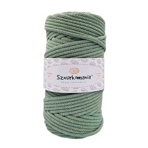 Baumwollkordel 5mm 100m, 46 Farben, Salbei Farbe, Makramee Garn, Baumwollgarn, geflochtene Baumwollkordel 5mm mit Kern, Makramee Kordel, Häkelkordel, Makramee Seil, Kordel 5mm Baumwollkordel 5mm 100m, 46 Farben, Salbei Farbe, Makramee Garn, Baumwollgarn, geflochtene Baumwollkordel 5mm mit Kern, Makramee Kordel, Häkelkordel, Makramee Seil, Kordel 5mm von Sznurkomania