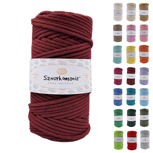 Sznurkomania, Baumwollkordel 5mm 100m, 46 Farben, Weiß Farbe, Makramee Garn, Baumwollgarn, geflochtene Baumwollkordel 5mm mit Kern, Makramee Kordel, Häkelkordel Sznurkomania, Baumwollkordel 5mm 100m, 46 Farben, Weiß Farbe, Makramee Garn, Baumwollgarn, geflochtene Baumwollkordel 5mm mit Kern, Makramee Kordel, Häkelkordel von Sznurkomania