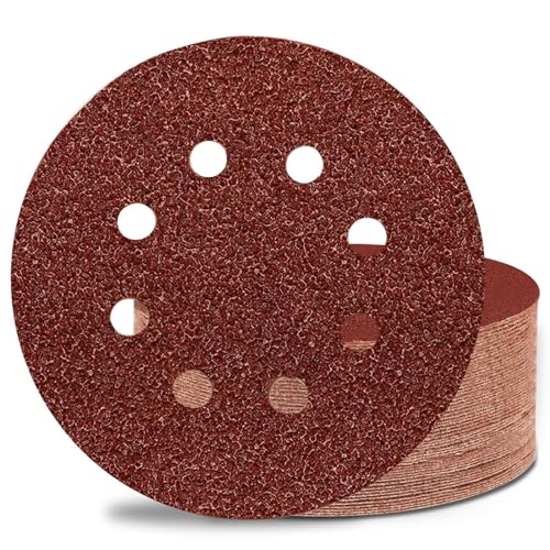 Schleifpapier 125mm klett, 70 Stück Schleifscheiben Set 10 x 40/60/80/120/180/240/320 Körnung 8 Löcher Rund für Exzenterschleifer Schleifpapier 125mm klett, 70 Stück Schleifscheiben Set 10 x 40/60/80/120/180/240/320 Körnung 8 Löcher Rund für Exzenterschleifer von Sztaoip
