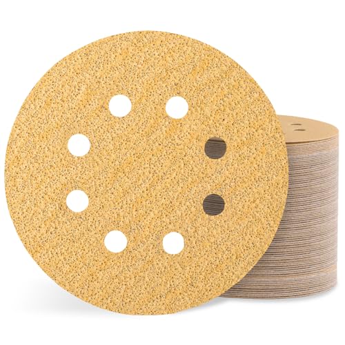 Sztaoip 125mm Schleifpapier Set, 100 Stück Schleifscheiben 125mm Klett mit 8 Loch Körnung 60/80/100/120/150/240/320 für Exzenterschleifer Holz Metall Lack von Sztaoip
