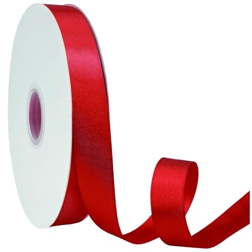 91m Satinband Rot 20mm Rotes Schleifenband Geschenkband Satin Geschenkband Rot für Geschenkverpackung Basteln Deko Weihnachten Hochzeit Geburtstag Bänder Rote Schleife von Sztqqing