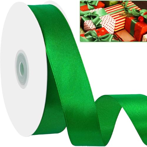 91m Schleifenband Grün 20mm Satinband Dekoband Geschenkband Grün Grünes Band für Geschenkverpackung Basteln Deko Weihnachten Hochzeit Geburtstag Bänder Grünes Schleife von Sztqqing