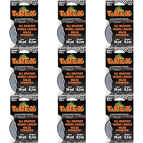 T Rex Tape 241330 wasserfestes Graphitgraues Klebeband, 25 mm x 9,14 m, 9 Stück T Rex Tape 241330 wasserfestes Graphitgraues Klebeband, 25 mm x 9,14 m, 9 Stück von T-Rex